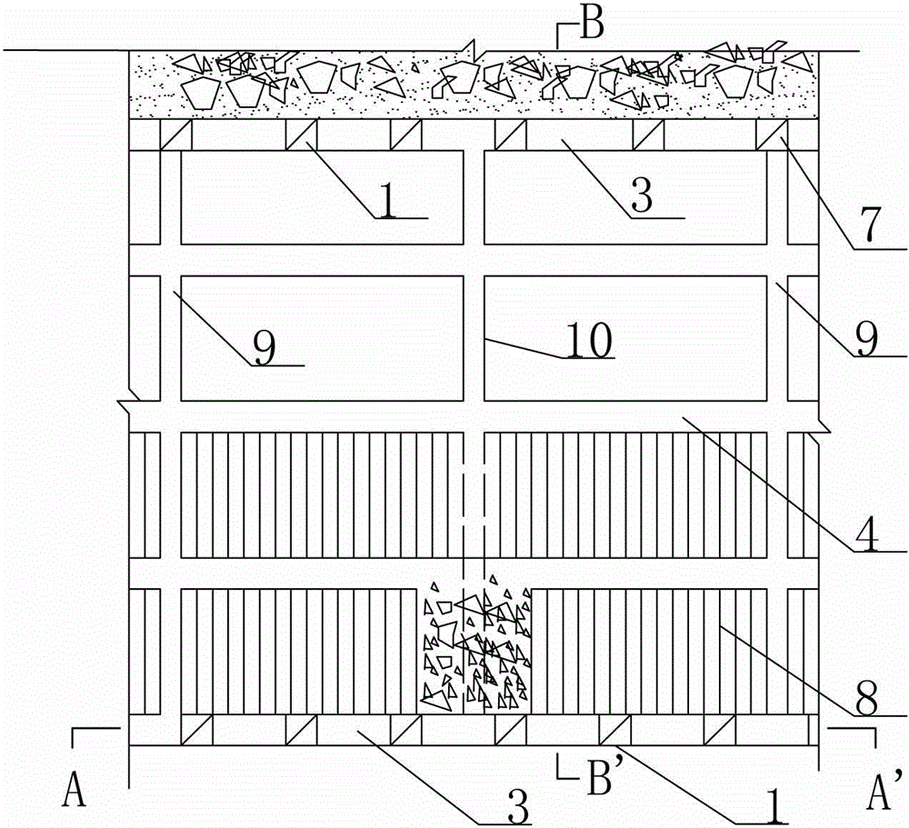 Sublevel caving shrinkage continuous recovery process for thin ore body