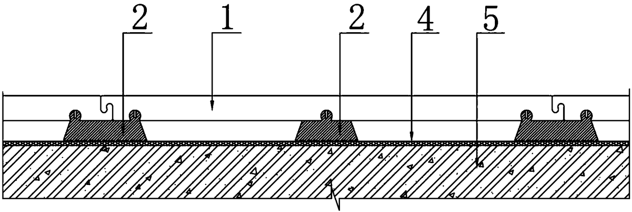 Assembled floor installation structure and installation method thereof