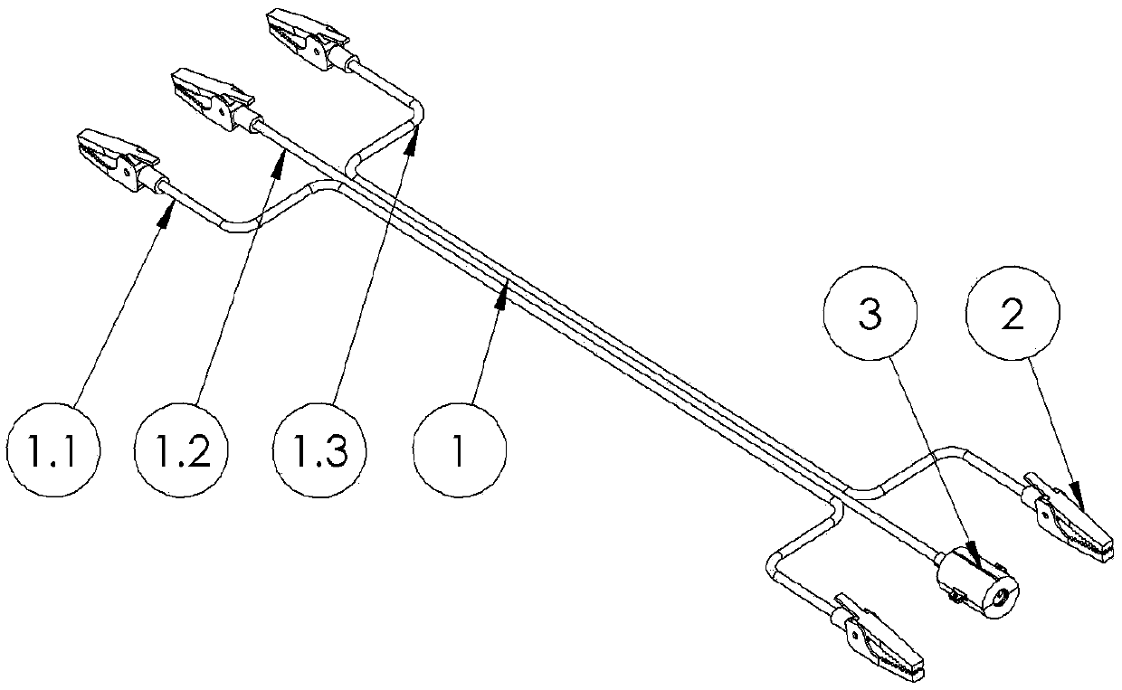 Cathode inward rotating type pacemaker implanting test line