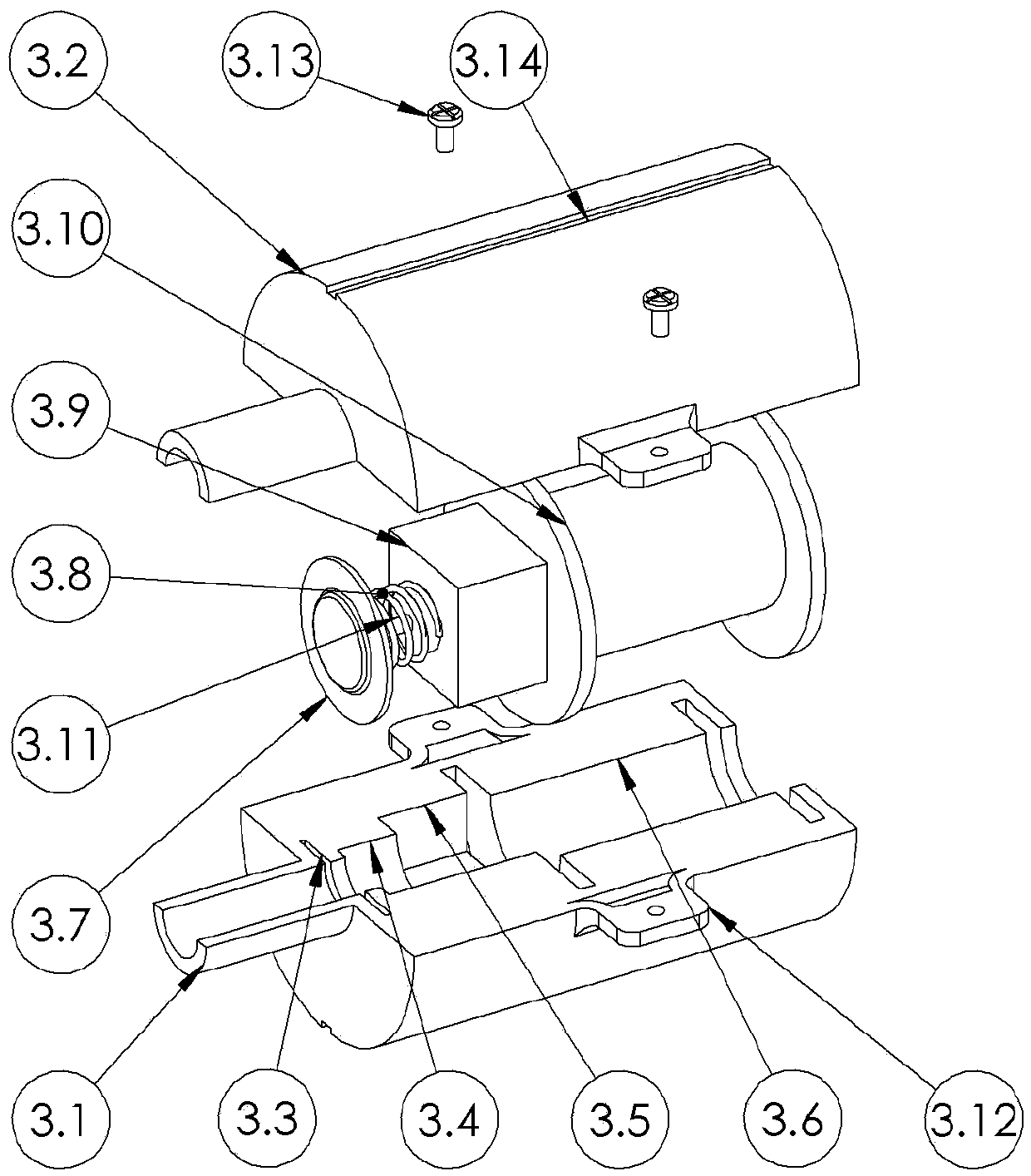 Cathode inward rotating type pacemaker implanting test line