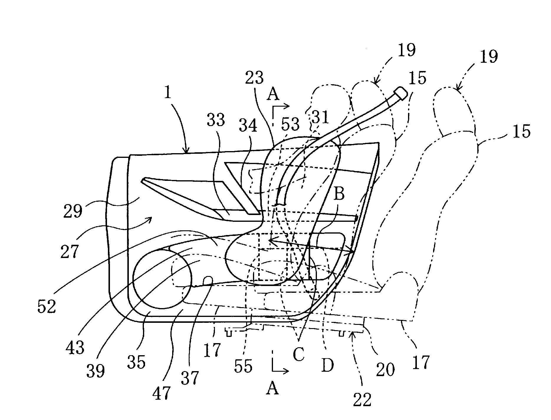 Interior structure of vehicle