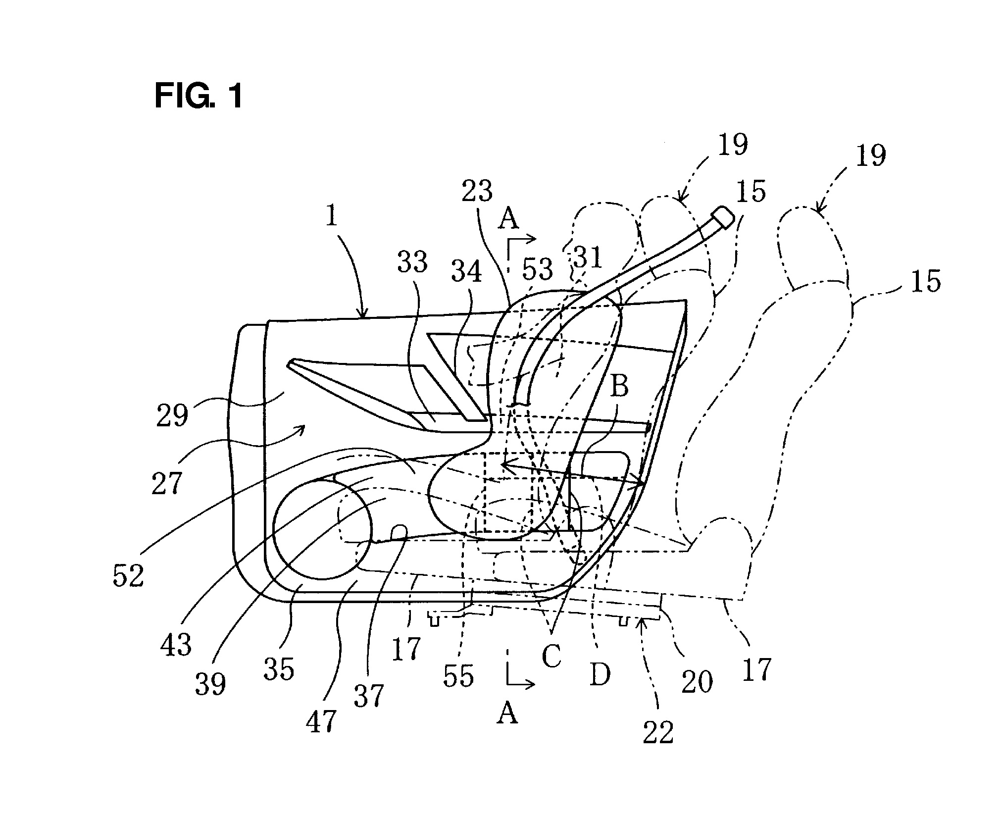 Interior structure of vehicle