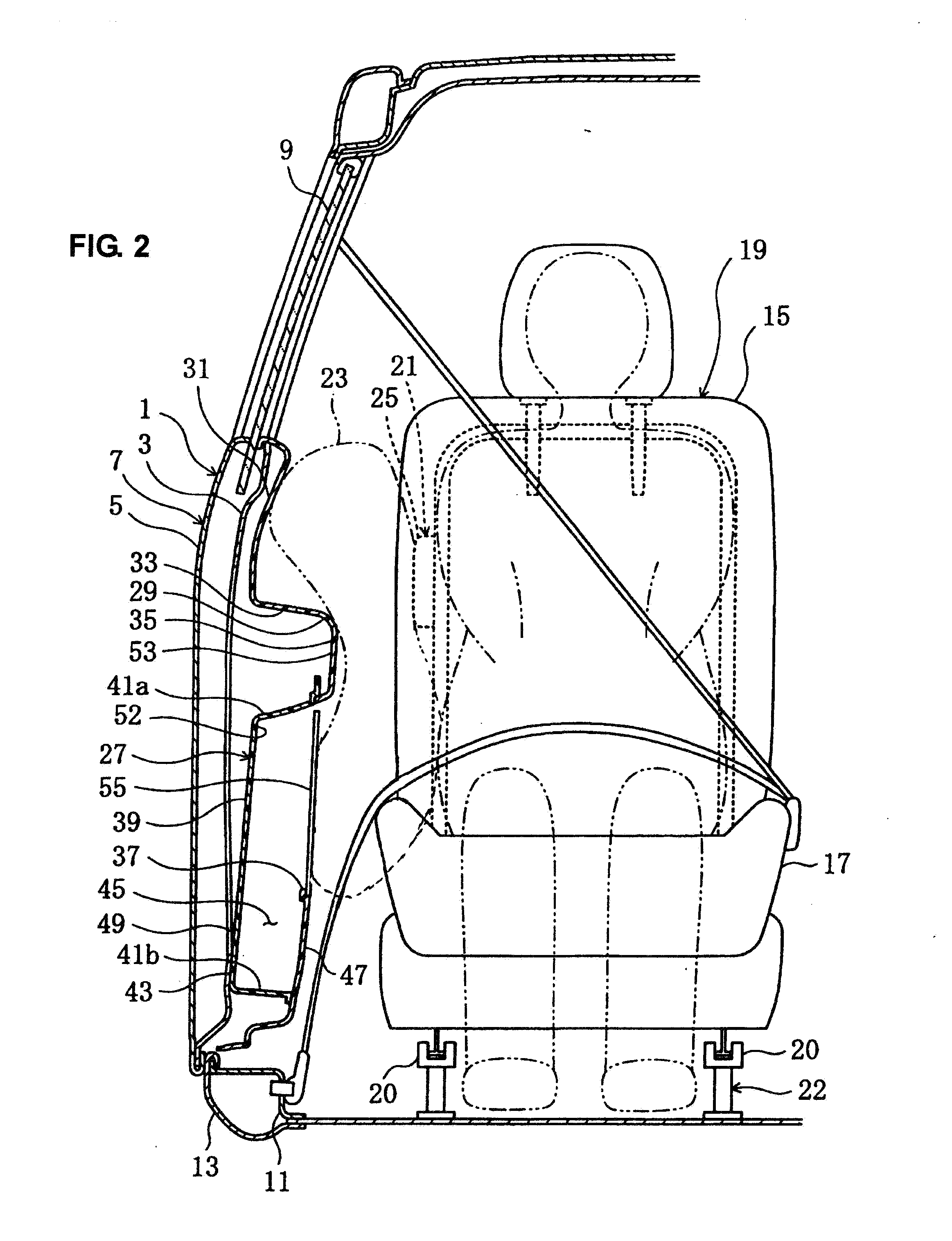 Interior structure of vehicle