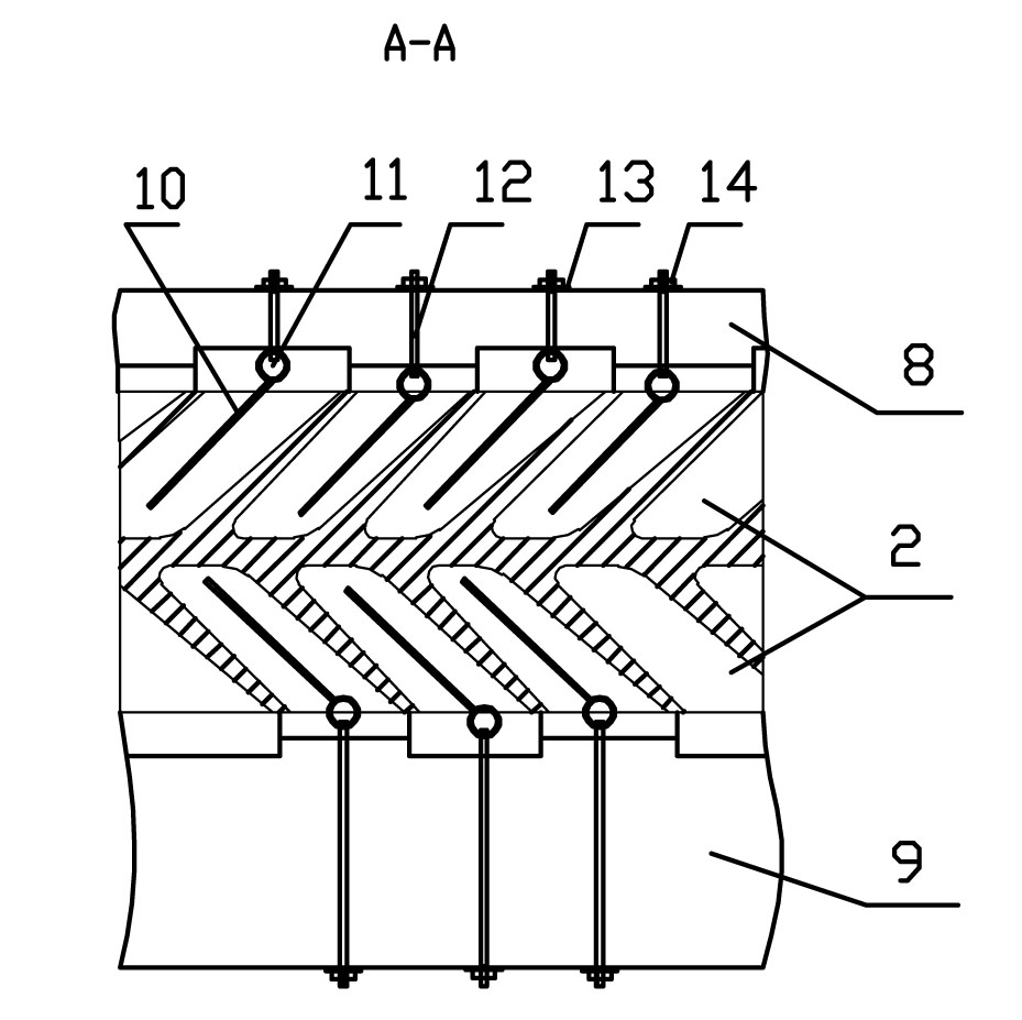 Casting method and leveling tool for large multi-blade casting