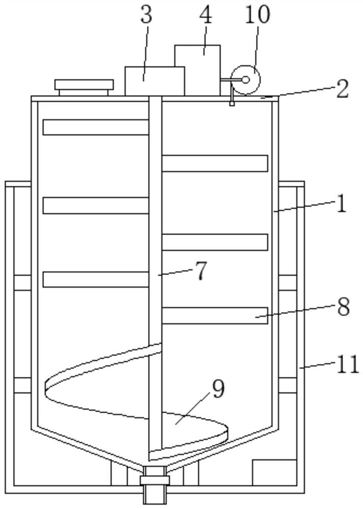 Detection stirring equipment for food detection