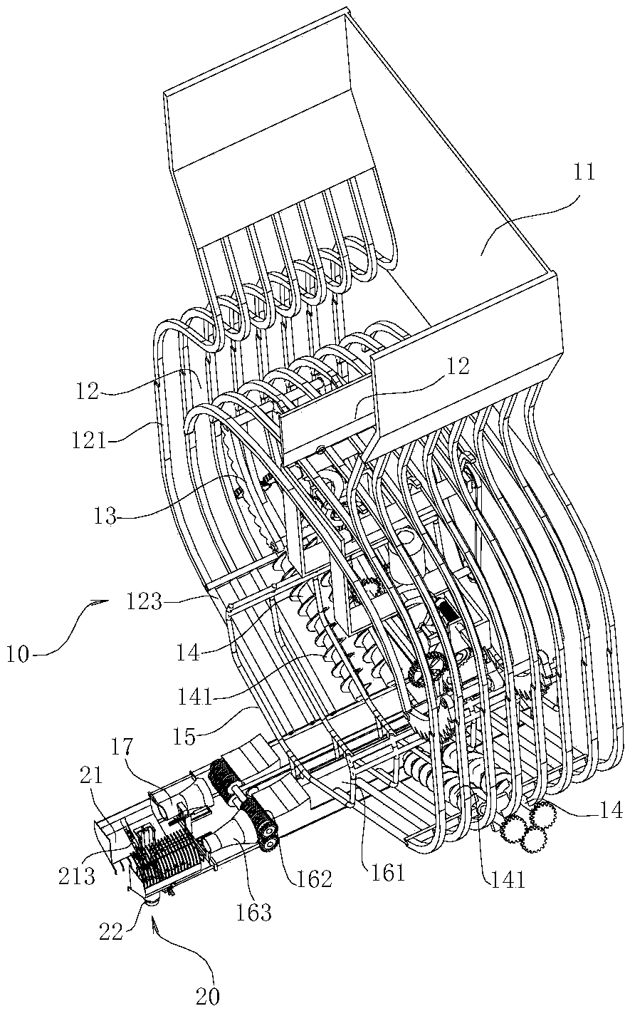 Straw uniformizing mechanism