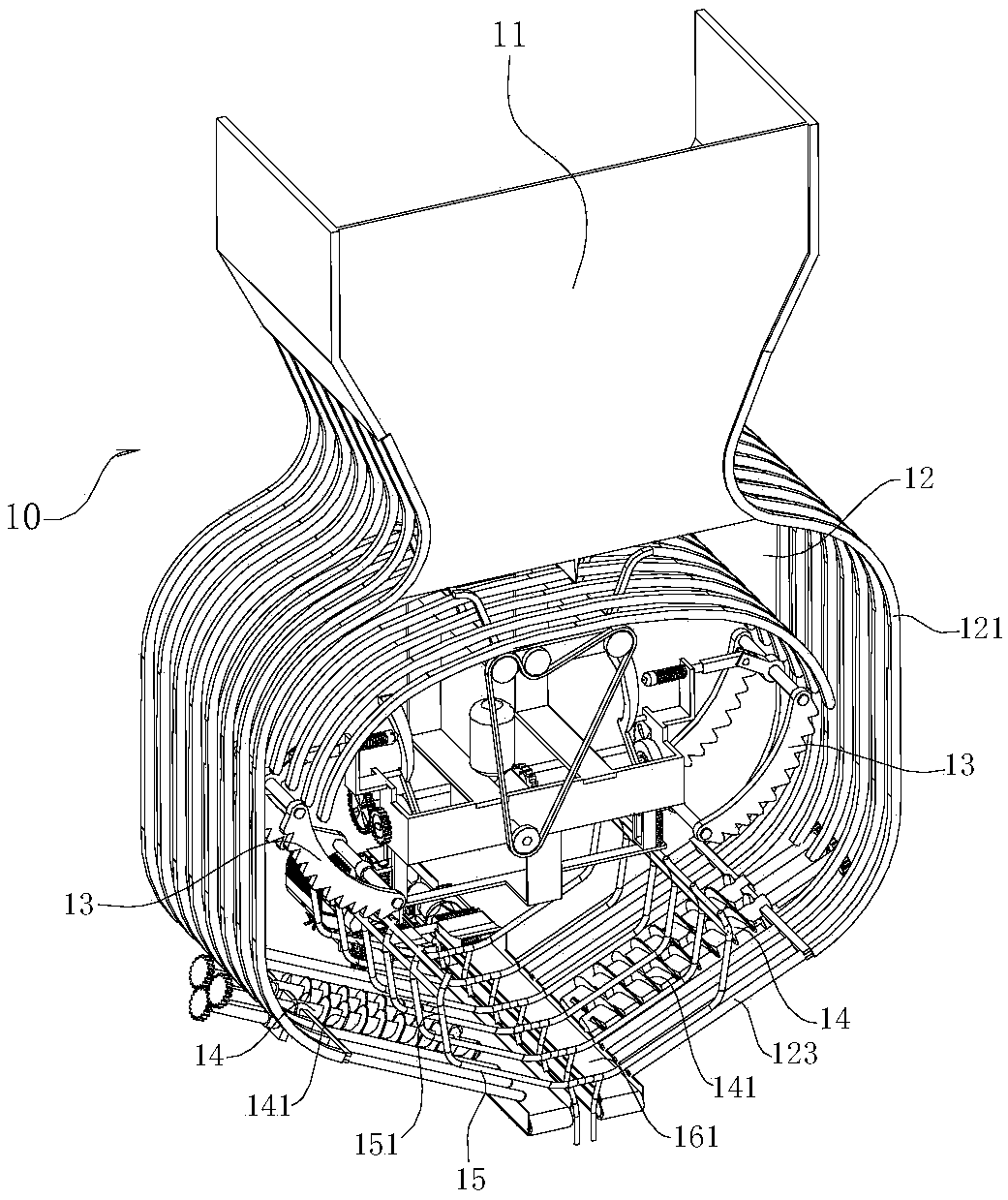 Straw uniformizing mechanism