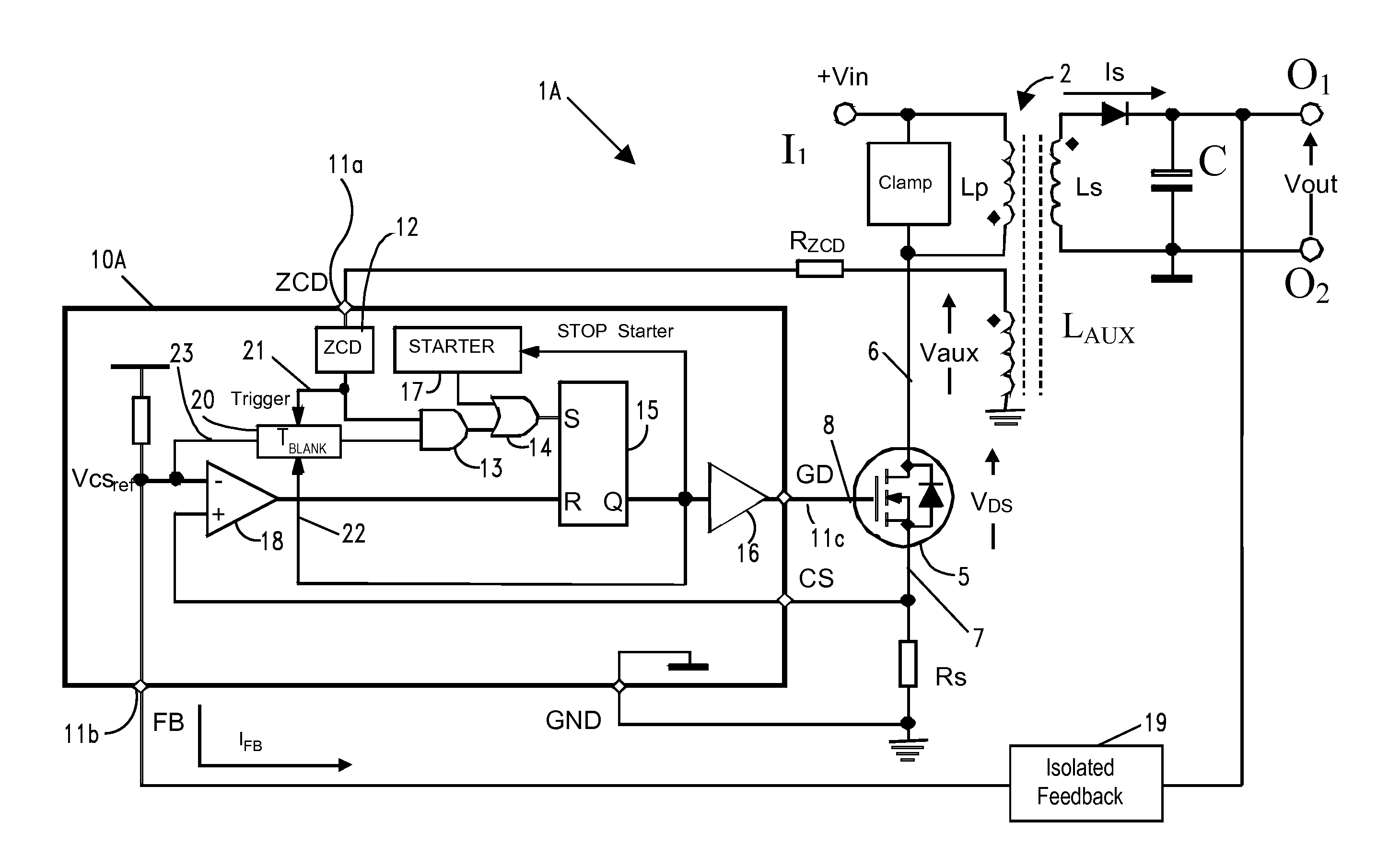 Method and circuit for controlling a switching regulator