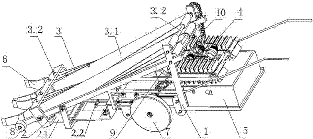 Double-row fragrant-flowered garlic harvesting equipment