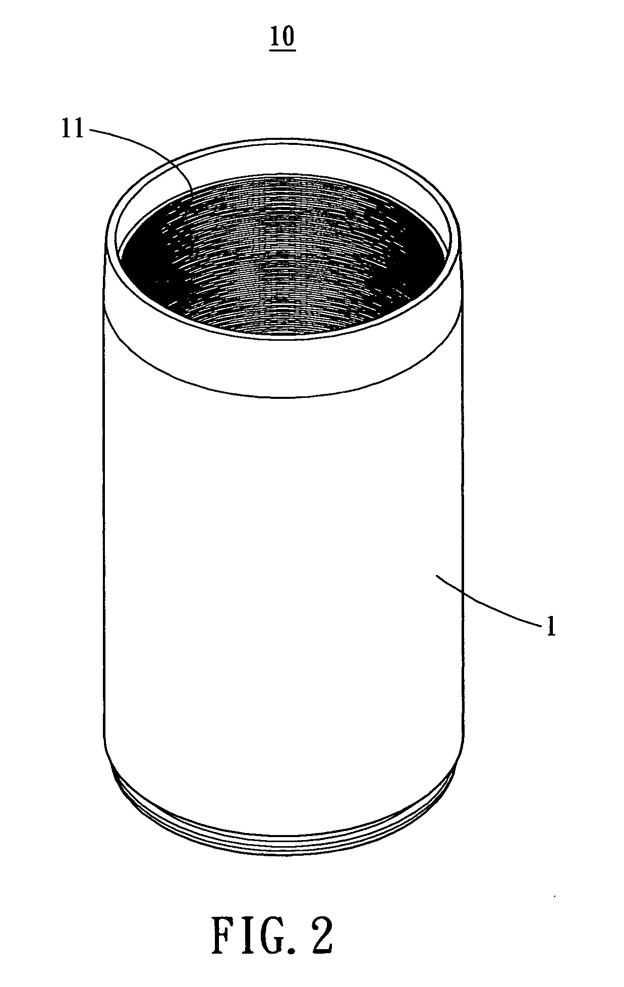 Cylindrical heat pipe structure