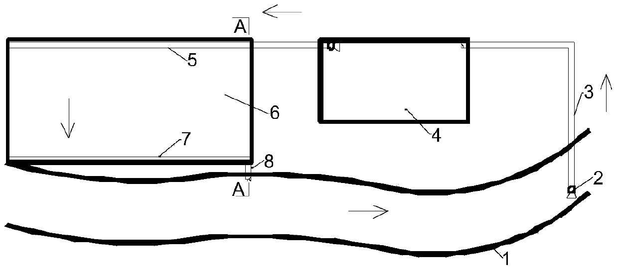 Water area sewage treatment device and method