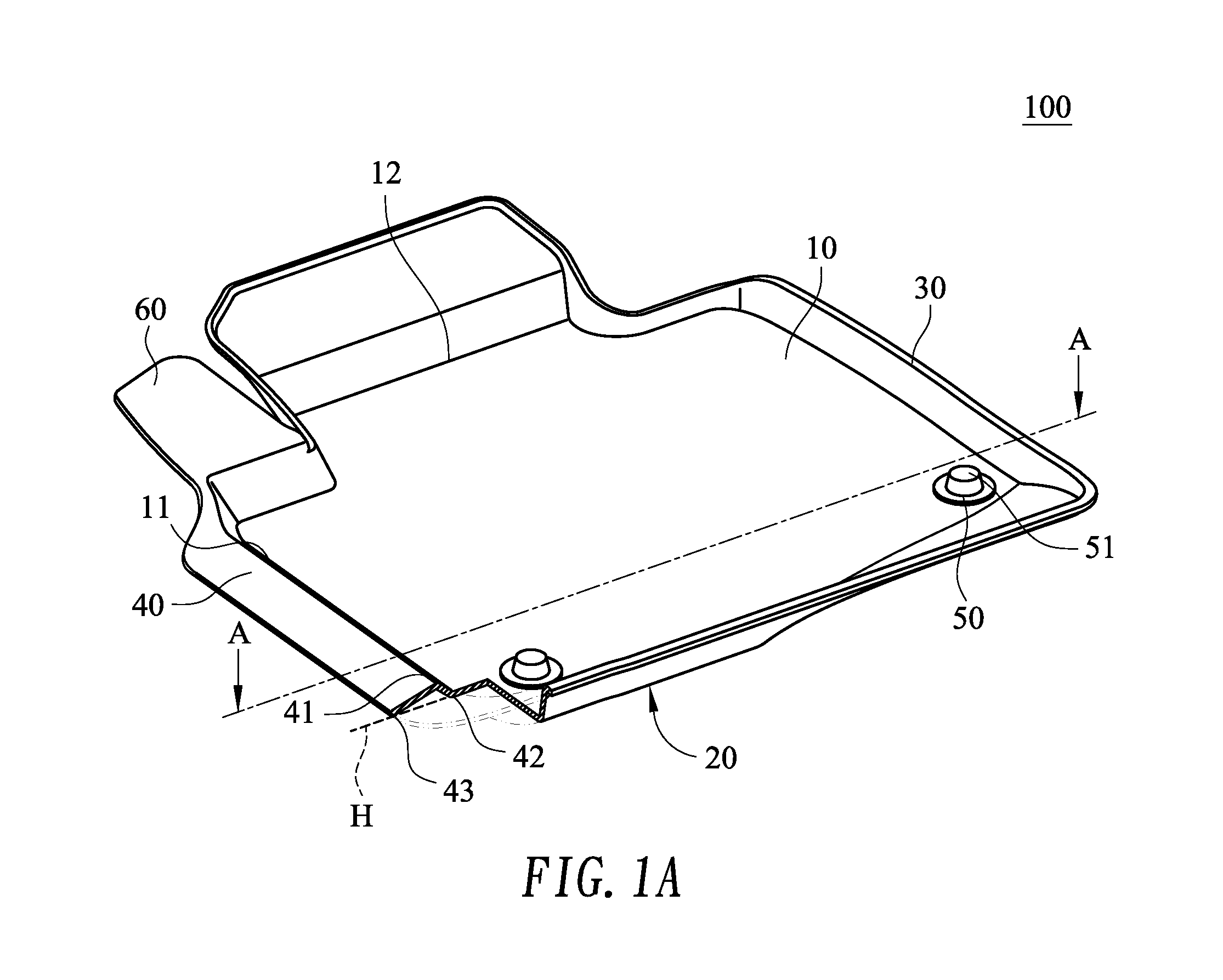 Automotive floor mat structure