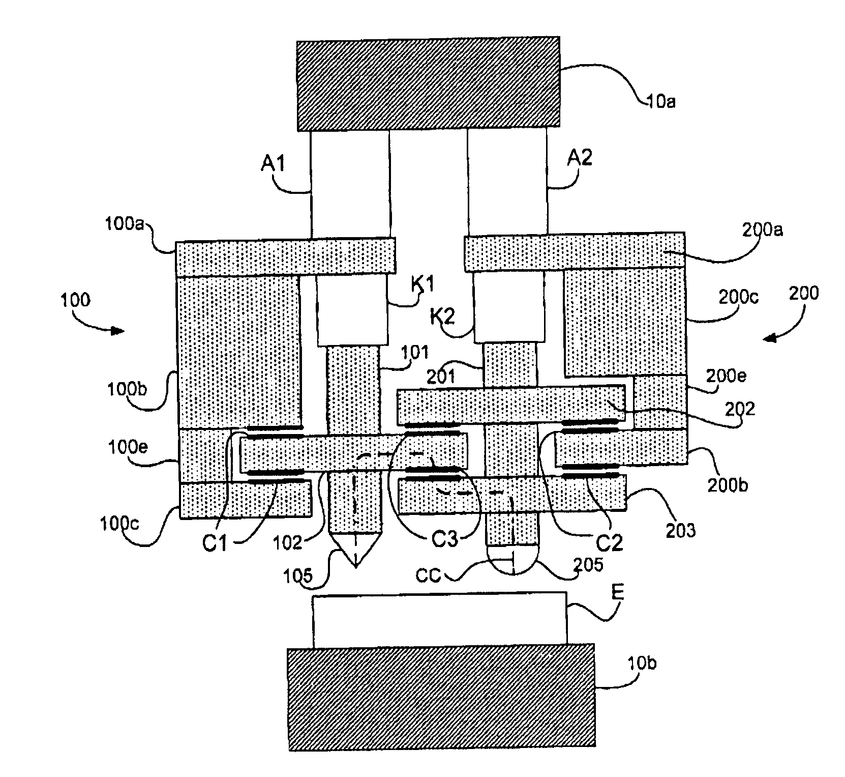 Measuring Head for Nanoindentation Instrument and Measuring Method Using Same