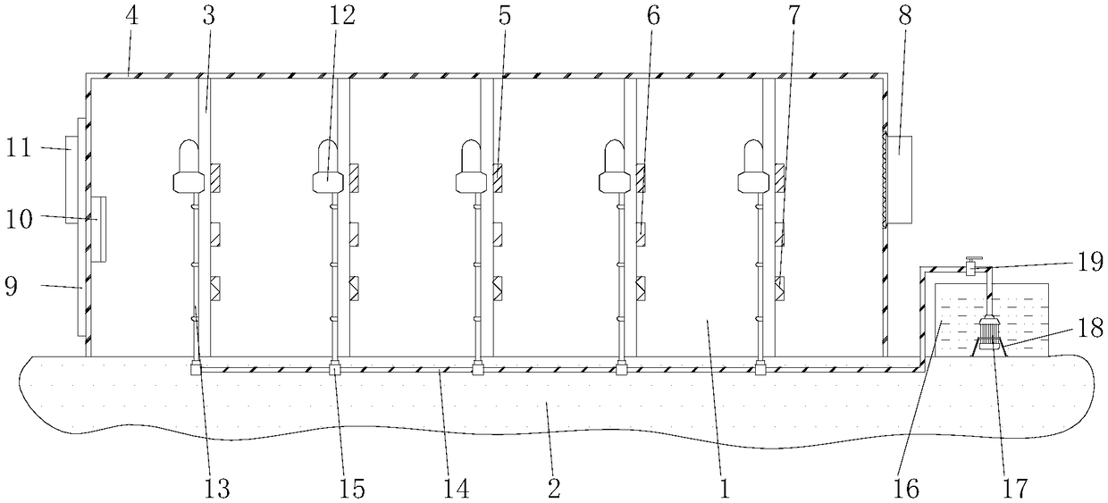 Intelligent planting greenhouse for flower planting