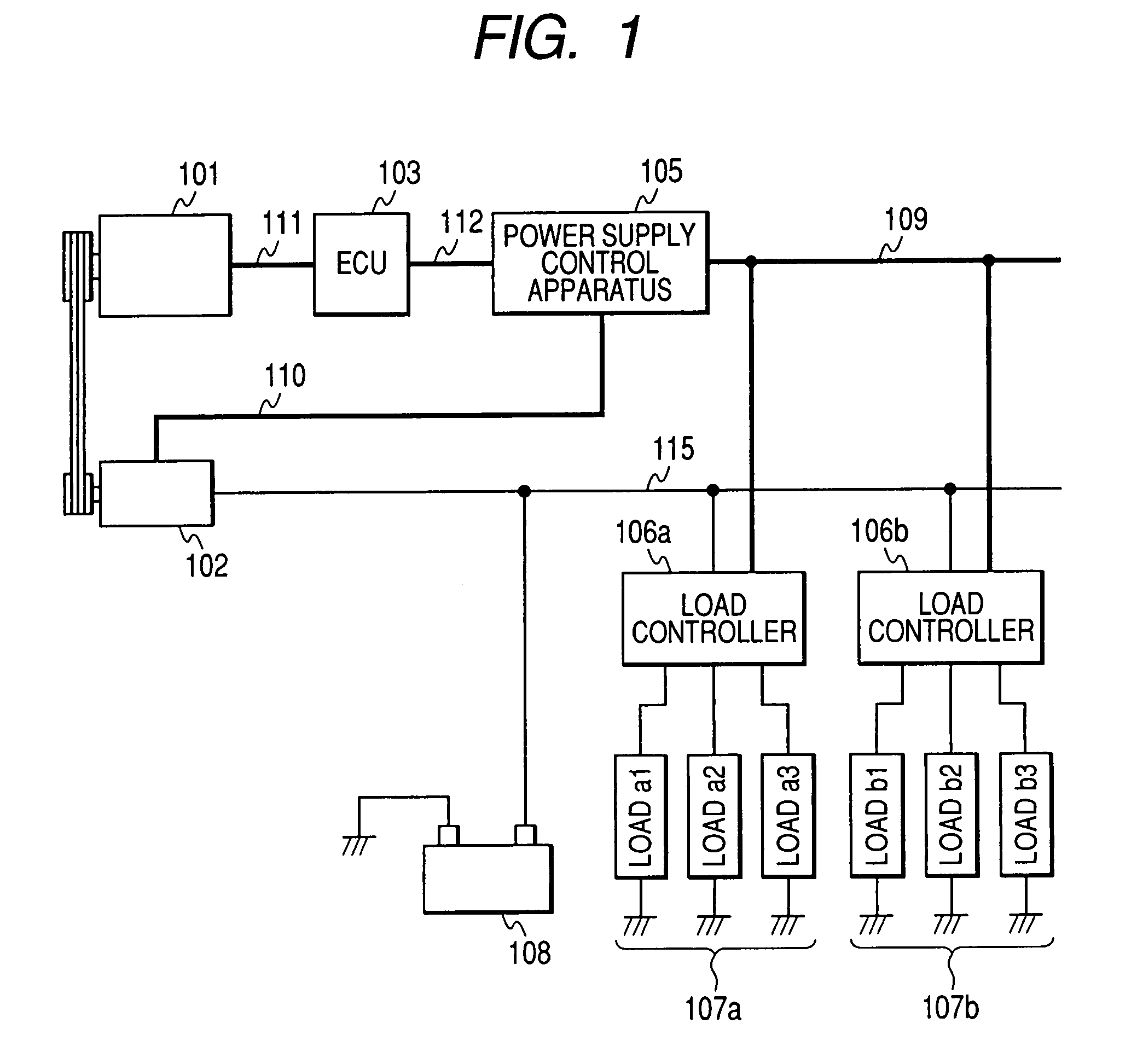 Electrical power supply system for motor vehicle