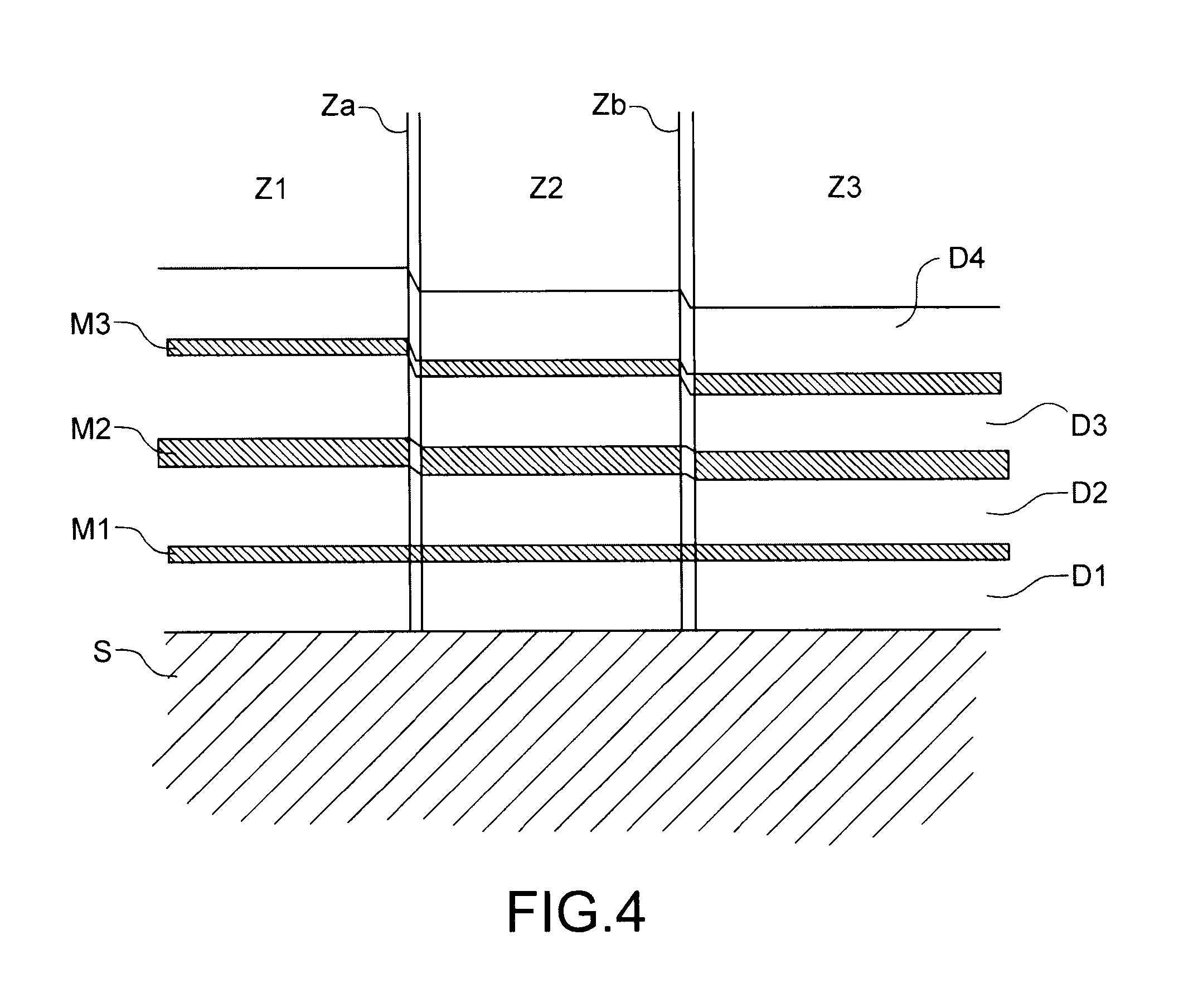 Wavelength optical filter structure and associated image sensor