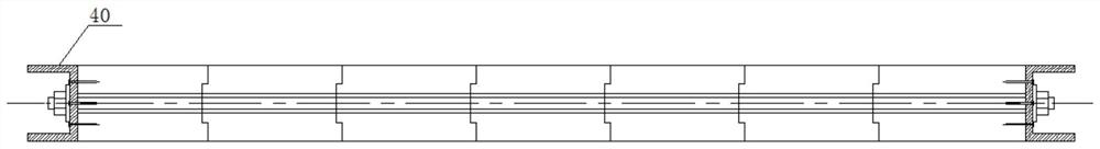 Segmental assembled prestressed steel-wood combined truss rod piece and mounting method thereof