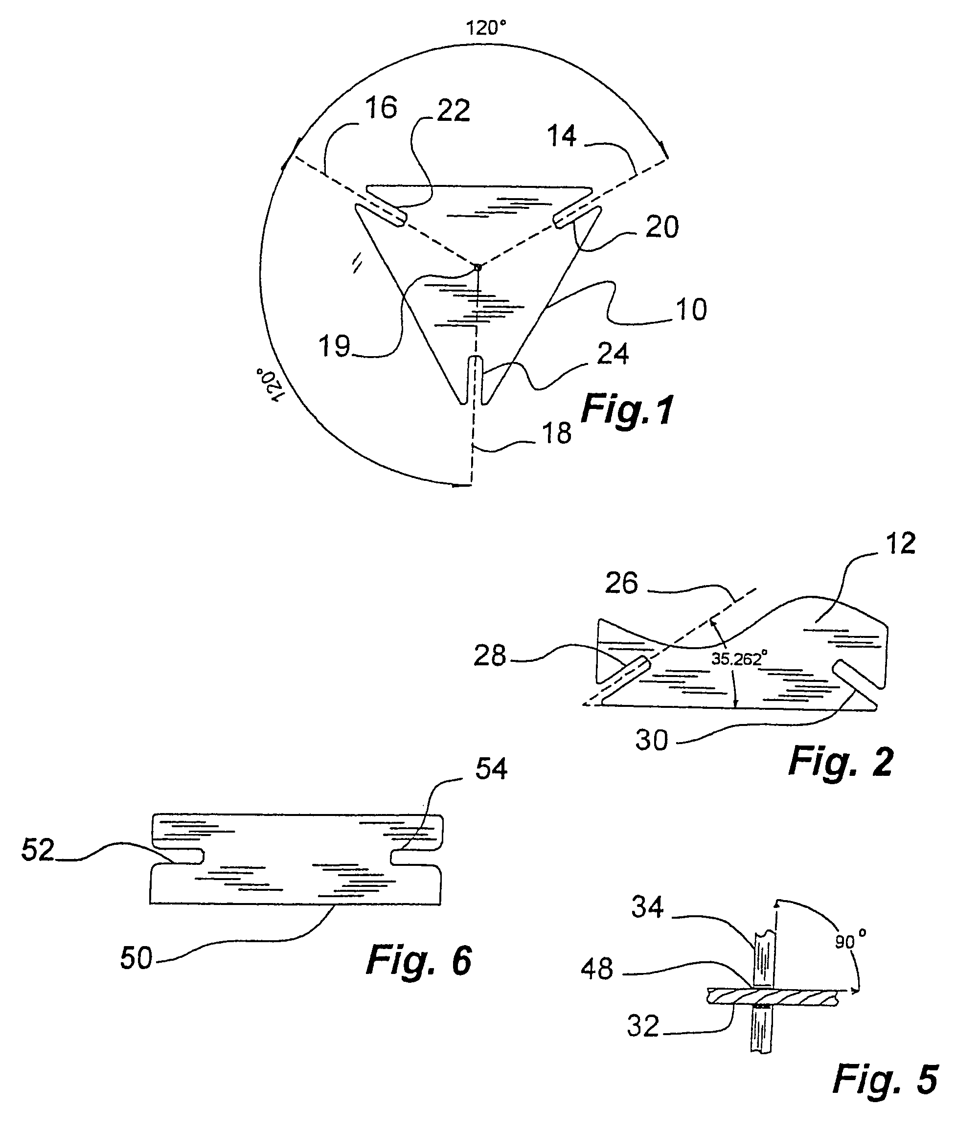 Joining system for polyhedric modules