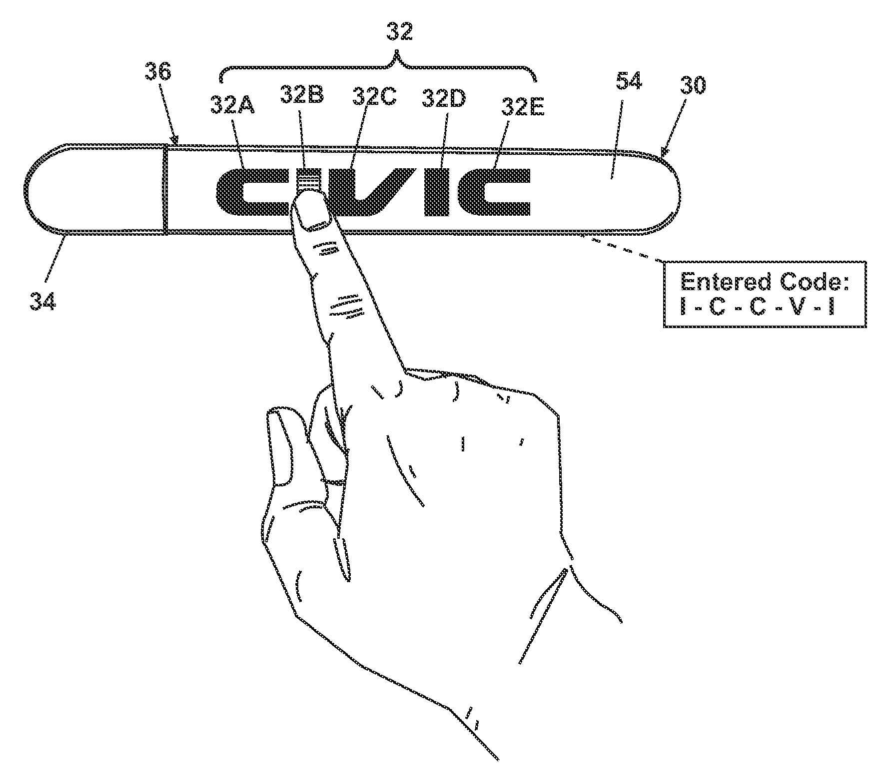 Keyless entry system incorporating concealable keypad