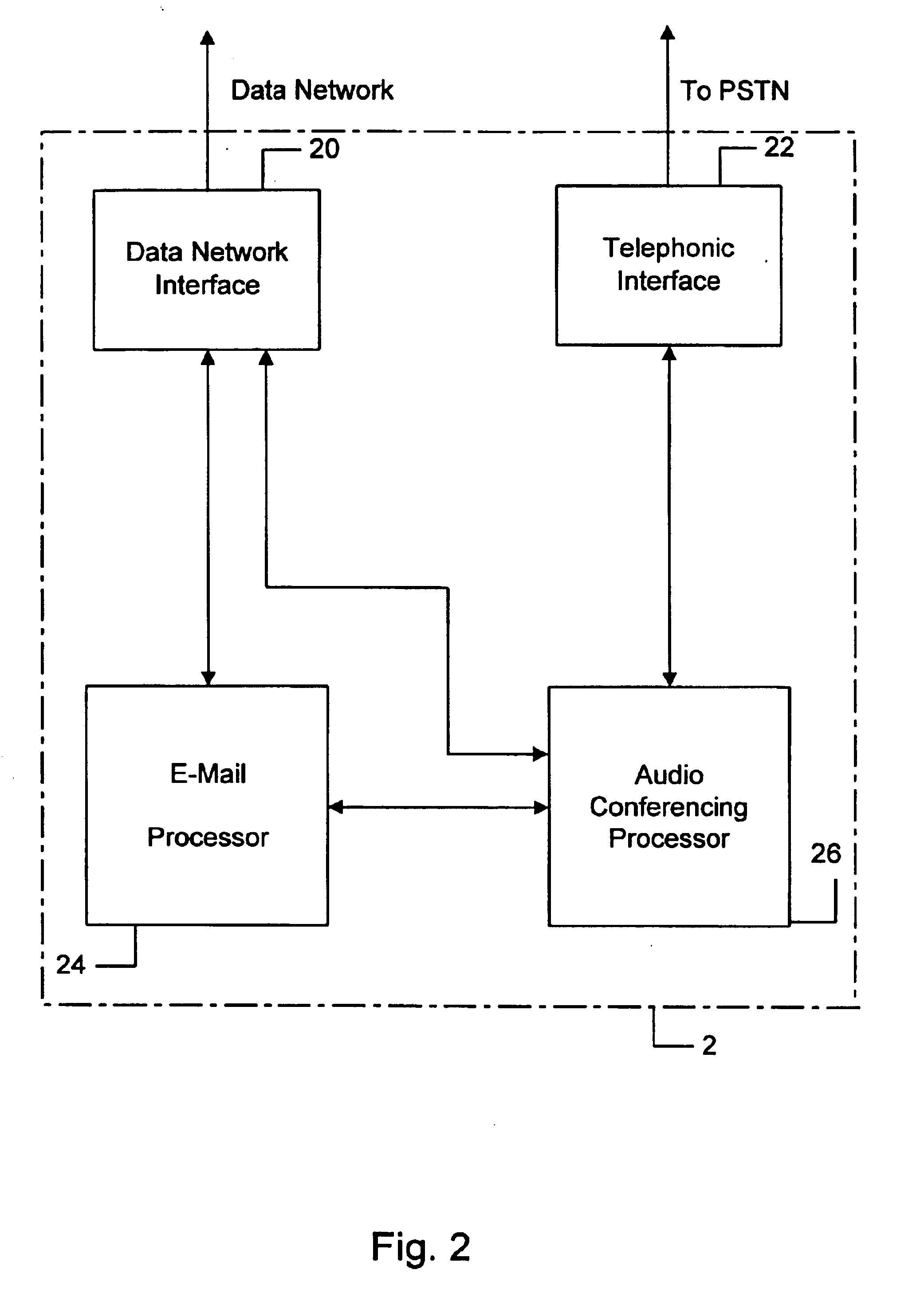 Conferencing system for simultaneous broadcast of audio and transmission of documents via push technology