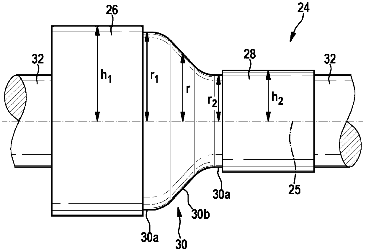 Camshaft for a pump, in particular a high pressure fuel pump, and pump having a camshaft