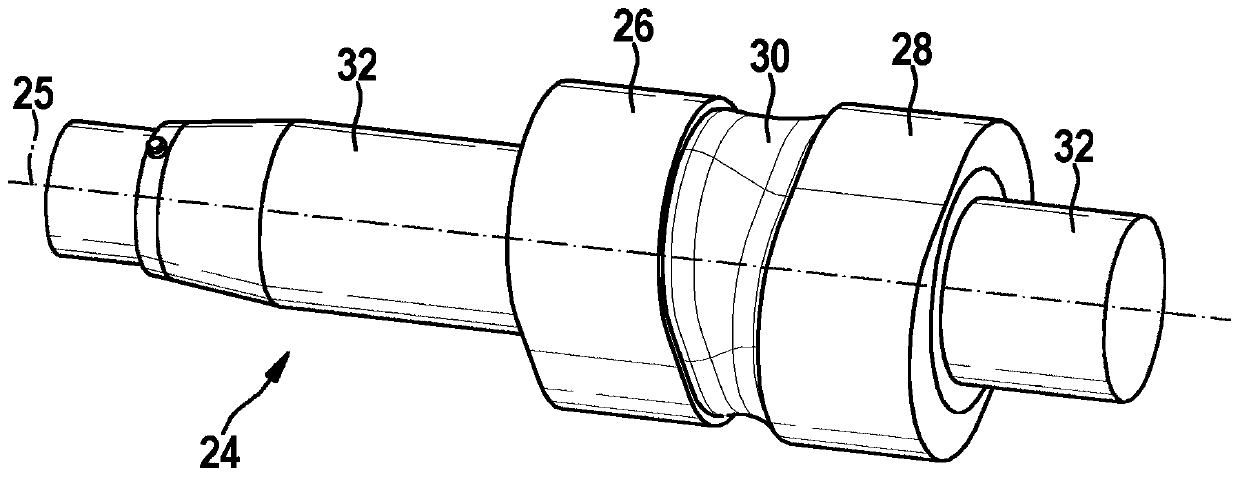 Camshaft for a pump, in particular a high pressure fuel pump, and pump having a camshaft