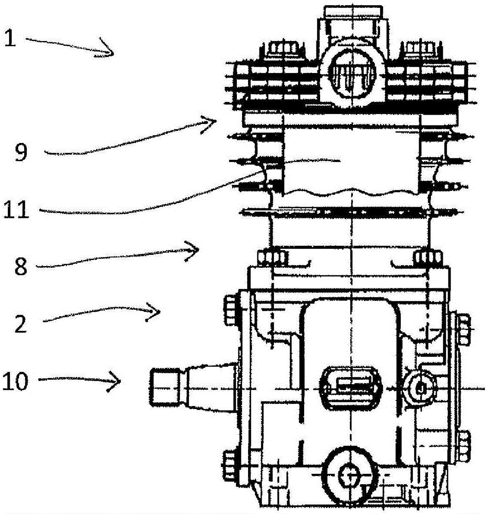 Cylinder head for a compressor with particularly efficient air cooling