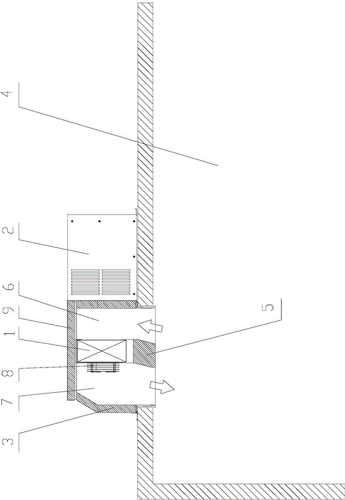 Overhead integral refrigerator