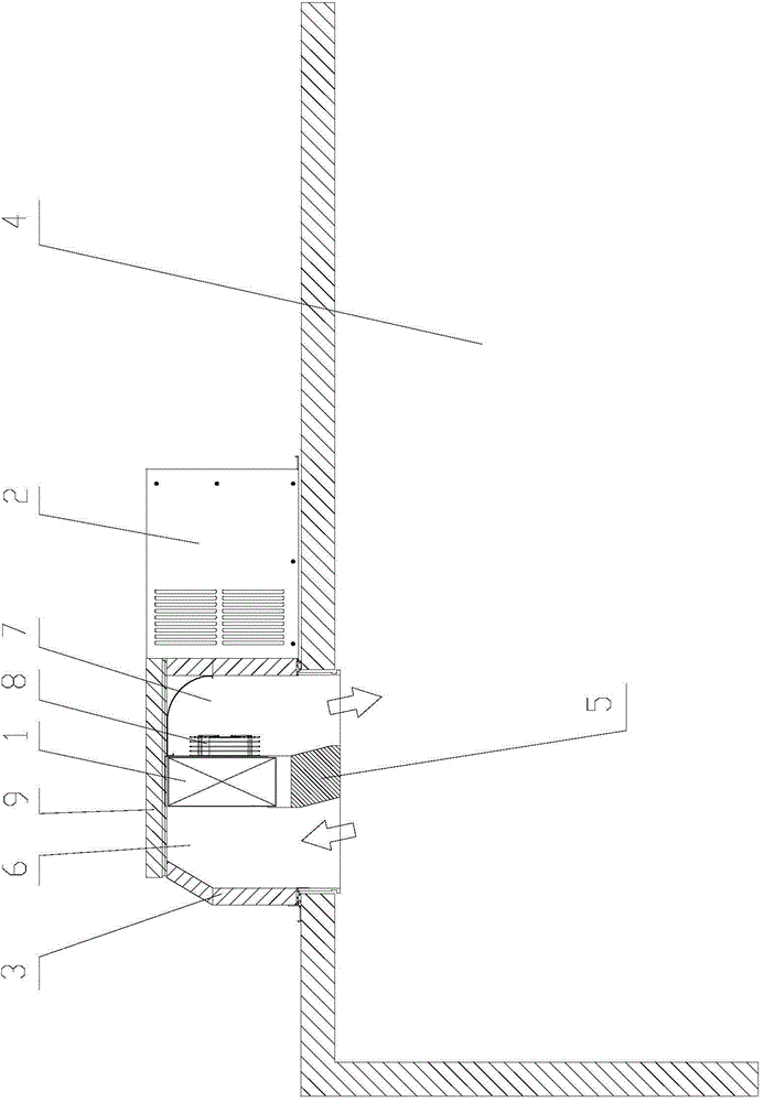 Overhead integral refrigerator