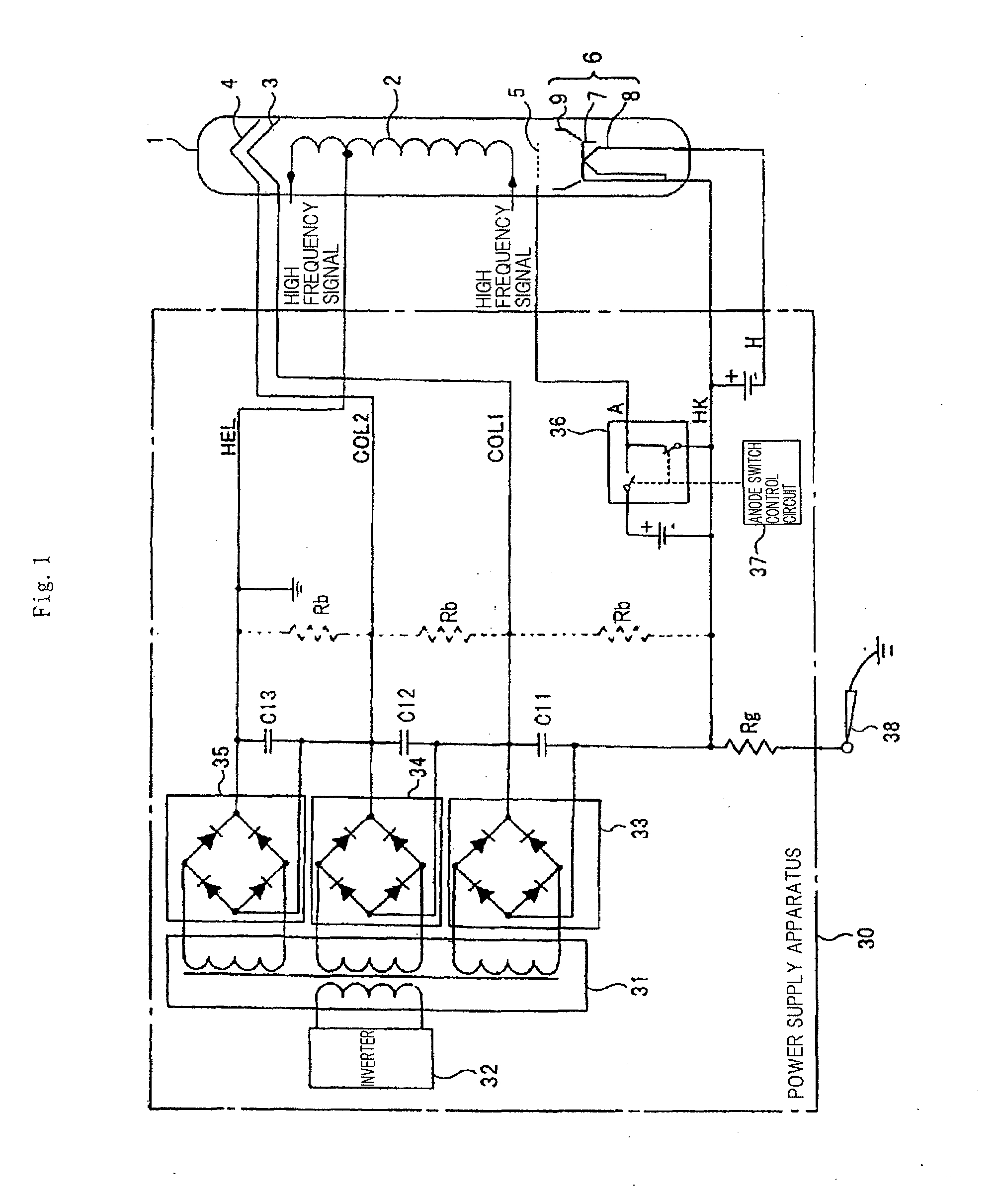 Power supply apparatus and high-frequency circuit system