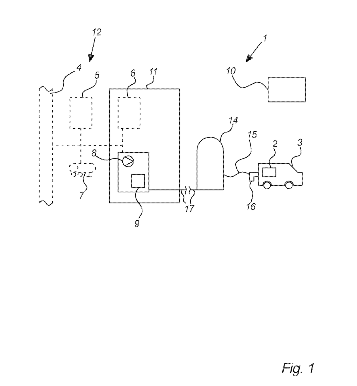 Cooling of a supply pipe in a hydrogen refueling system