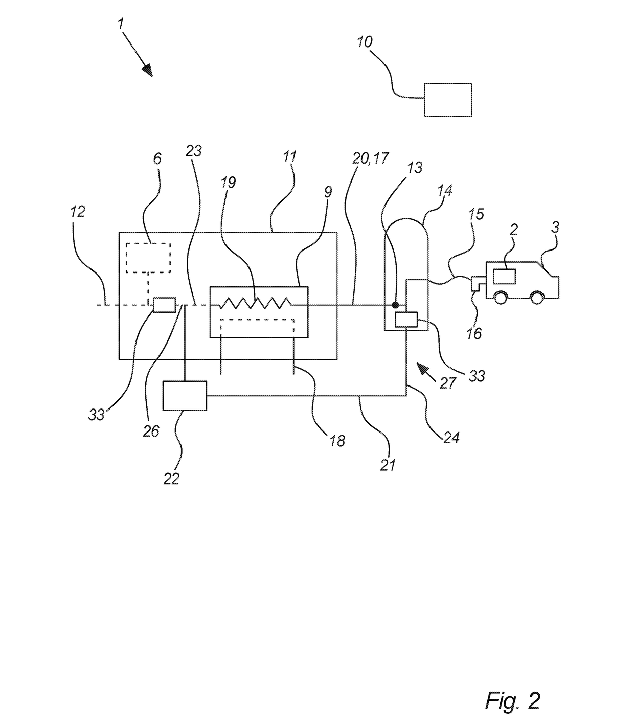 Cooling of a supply pipe in a hydrogen refueling system