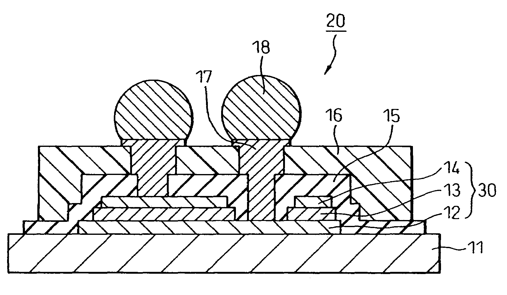 Layer capacitor element and production process as well as electronic device