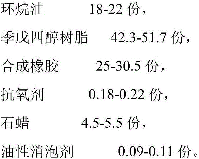 A seal line adhesive for a sanitary napkin single-sheet package film and a preparing method thereof