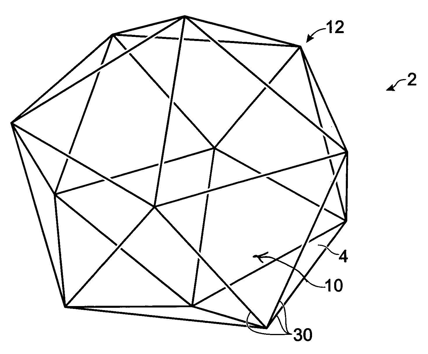 Structural fabrics employing icosahedral elements and uses thereof