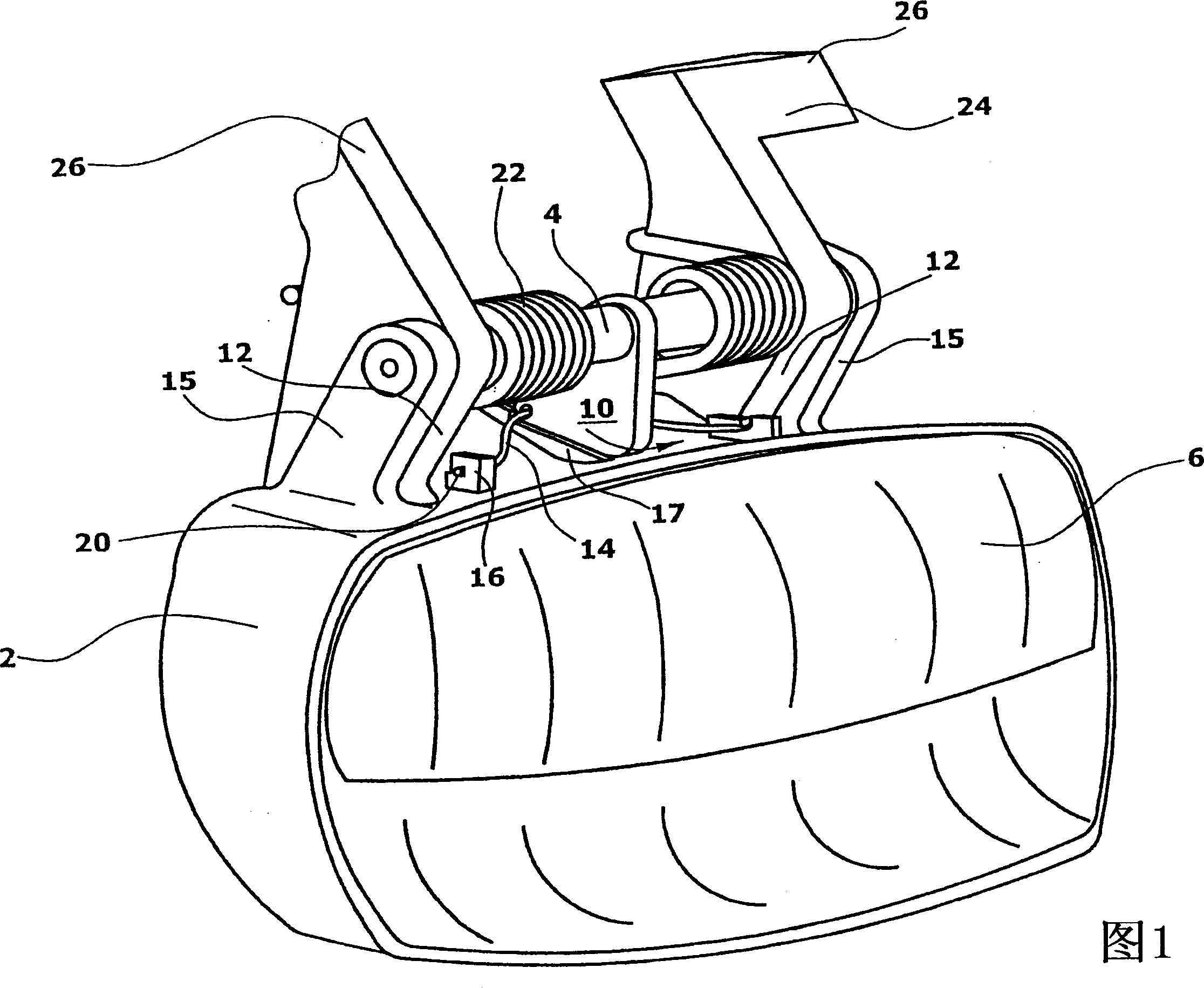 Outside door handle and method for automatically blocking the pivotal motion of an outside door handle in the event of a side impact