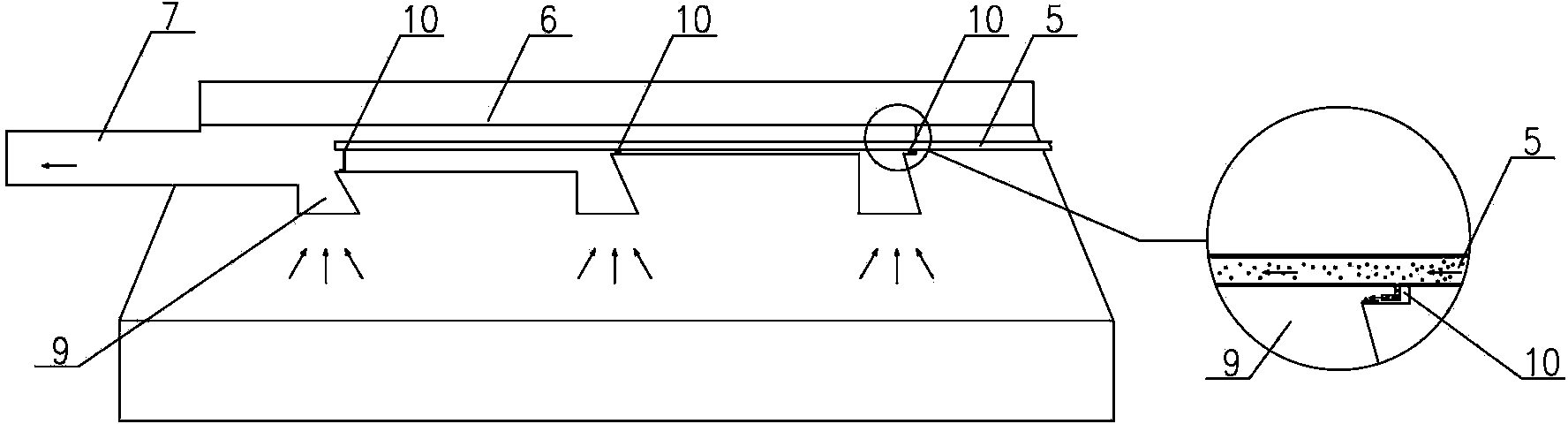 Air exhausting device and method of discharged aluminum