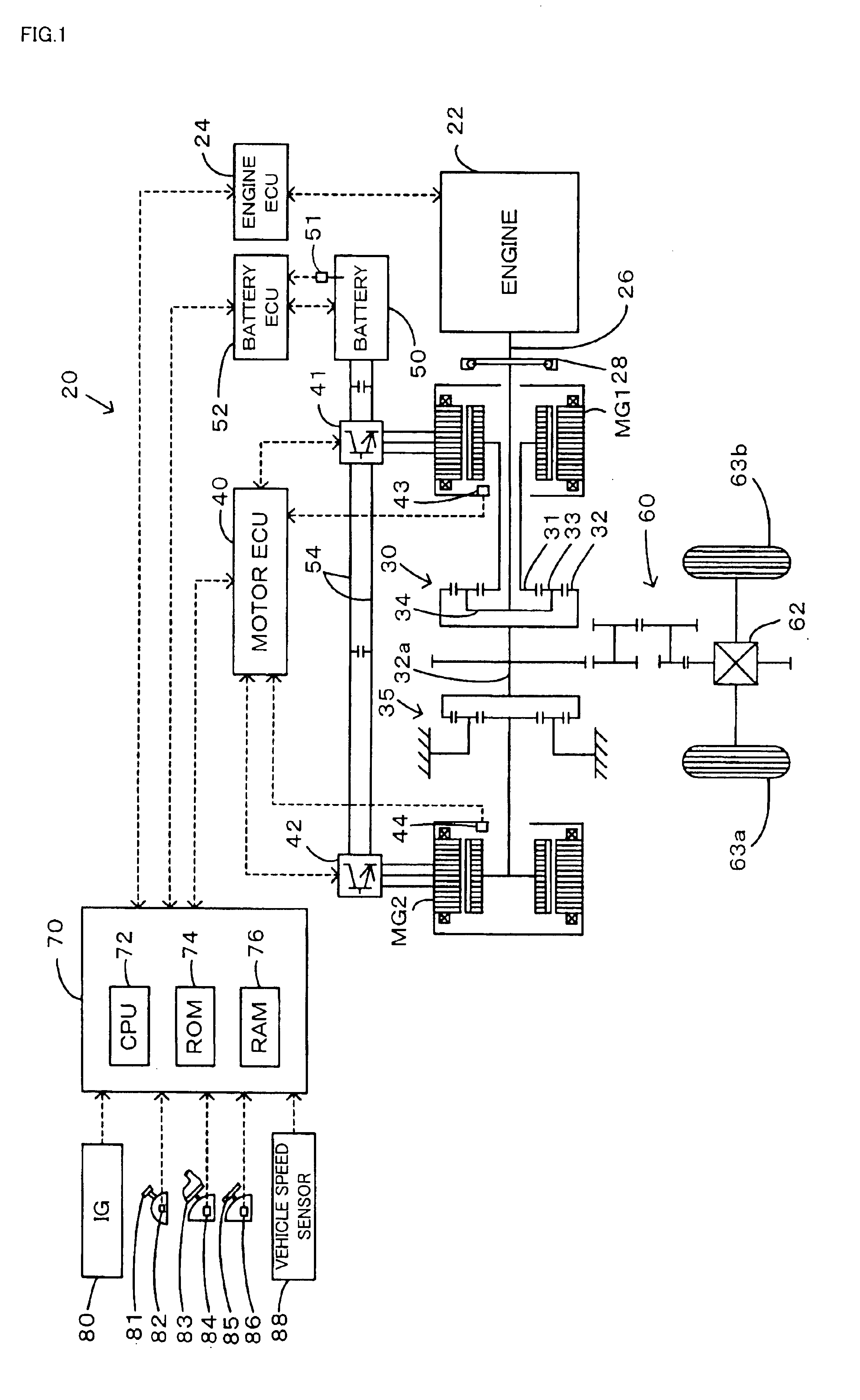 Hybrid vehicle and method of starting internal combustion engine mounted on hybrid vehicle