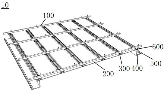 Fabricated double-layer keel suspended ceiling system and mounting method thereof