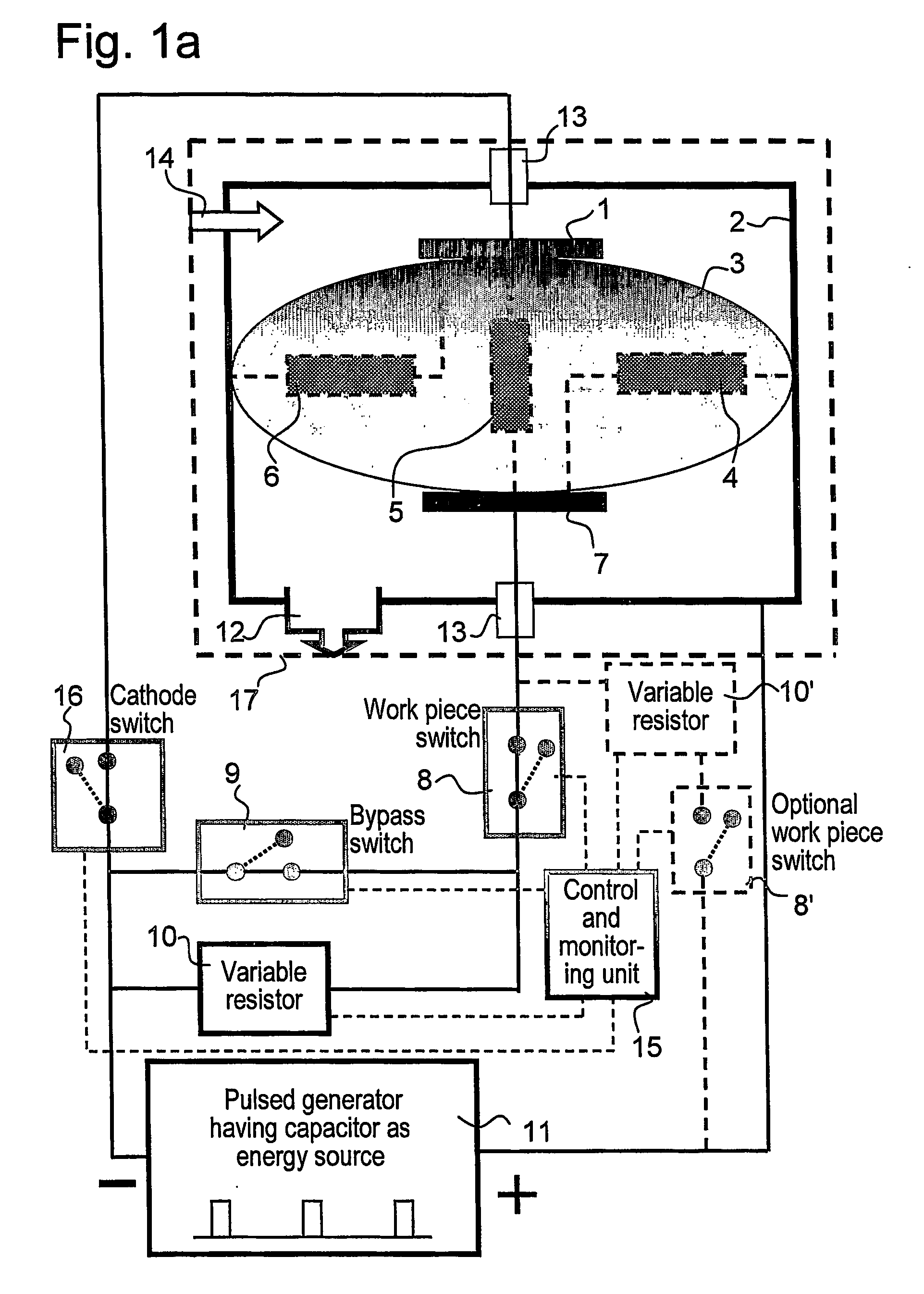 Work piece processing by pulsed electric discharges in solid-gas plasma