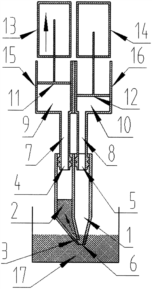 Accurate quantitative control reagent sample suction and pipetting device