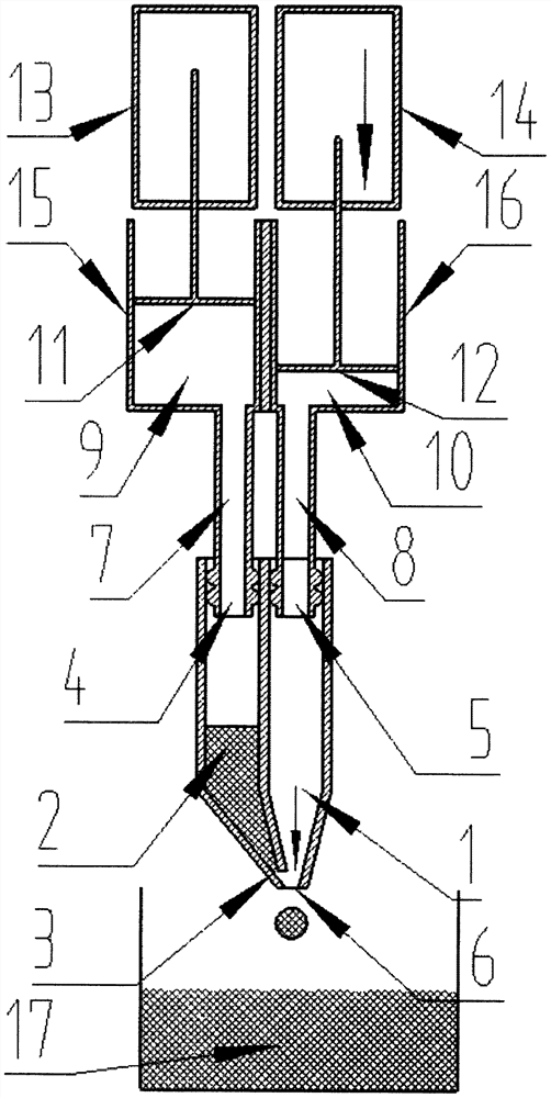 Accurate quantitative control reagent sample suction and pipetting device