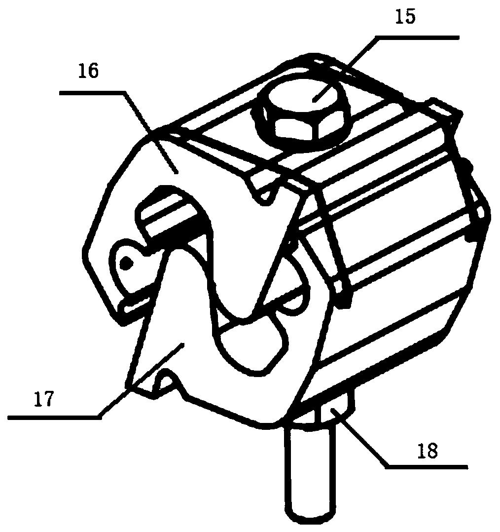 Live-line wire lapping operation device for J-type wire clamp and application method