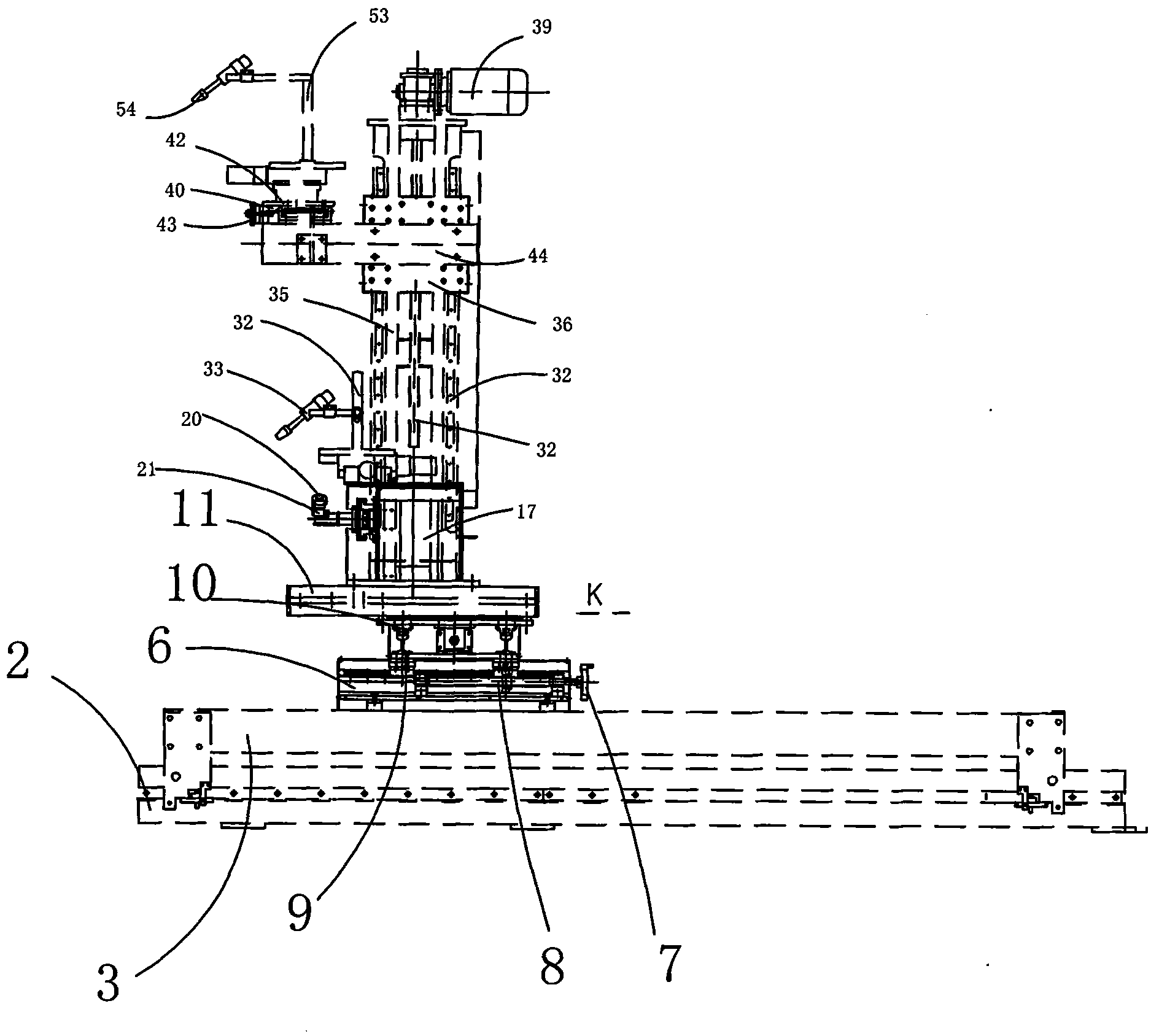 Automatic straight pipe flange welding machine