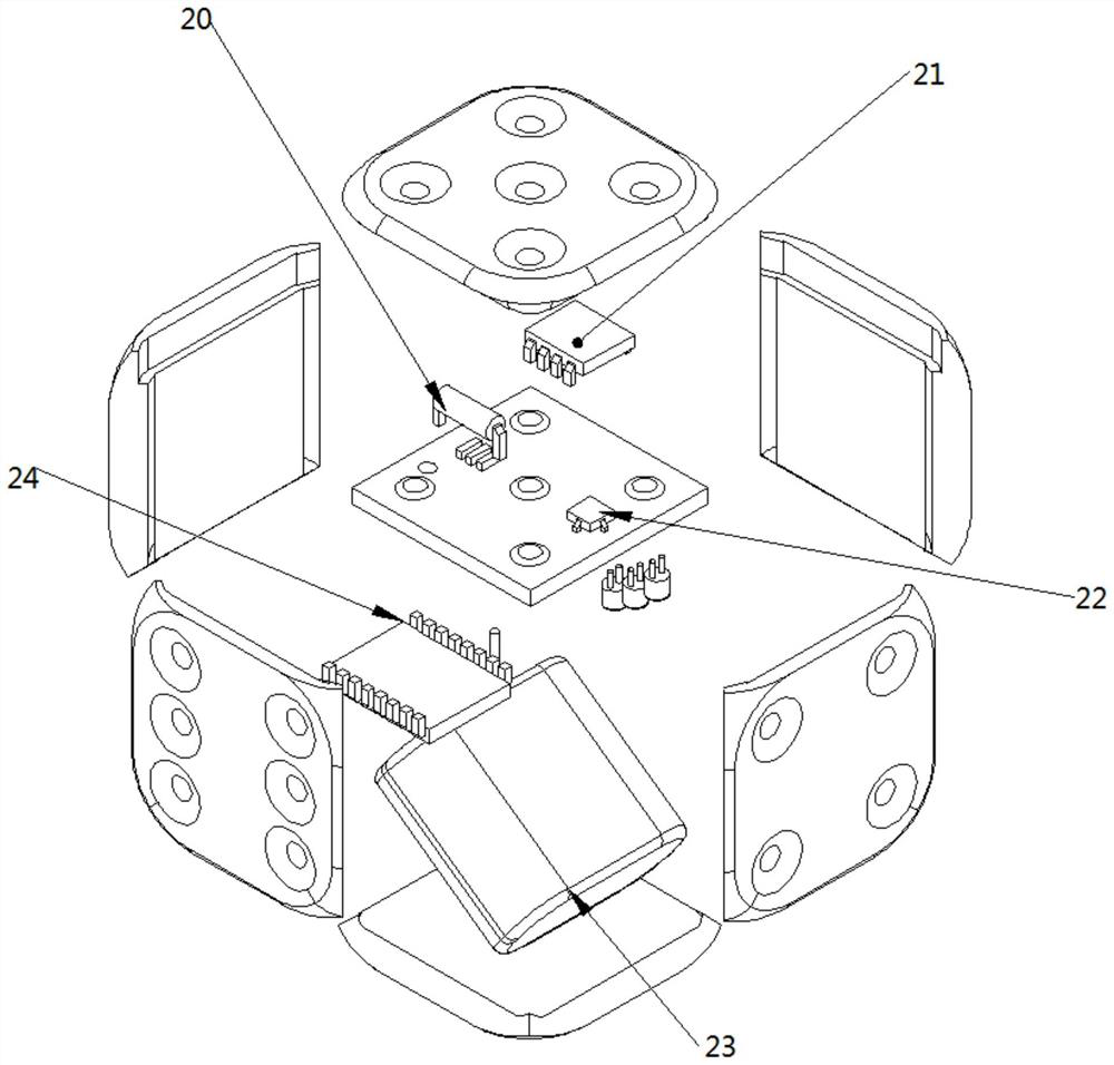 Multi-face shell structure and intelligent dice