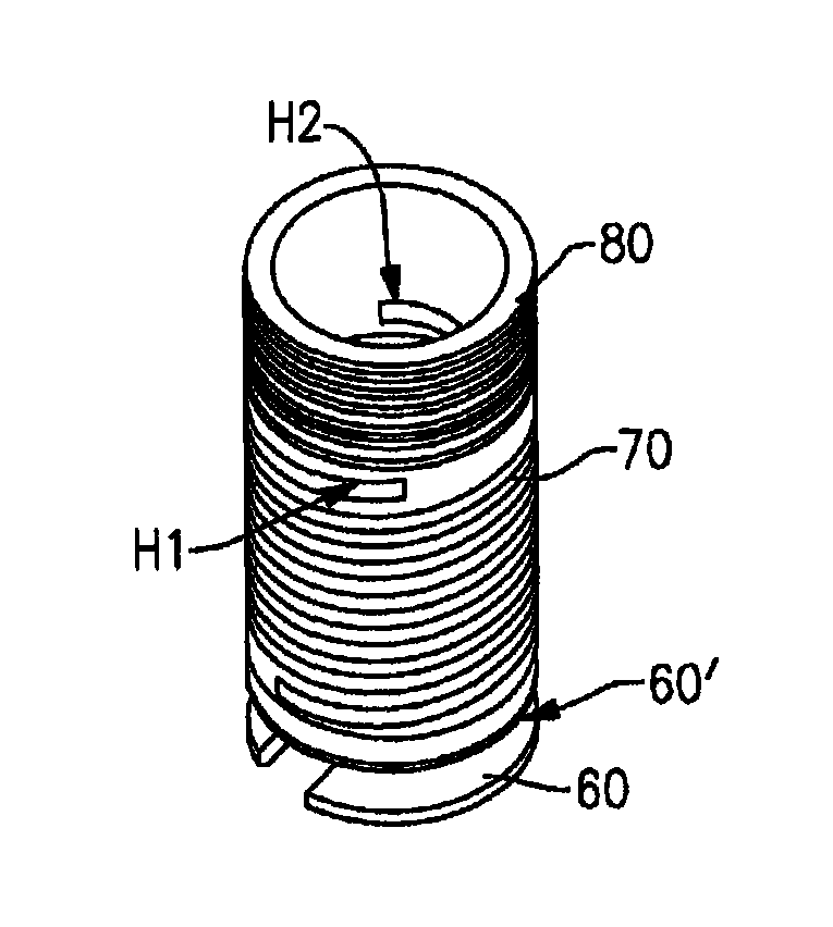 Machined spring with integral retainer for closed cycle cryogenic coolers