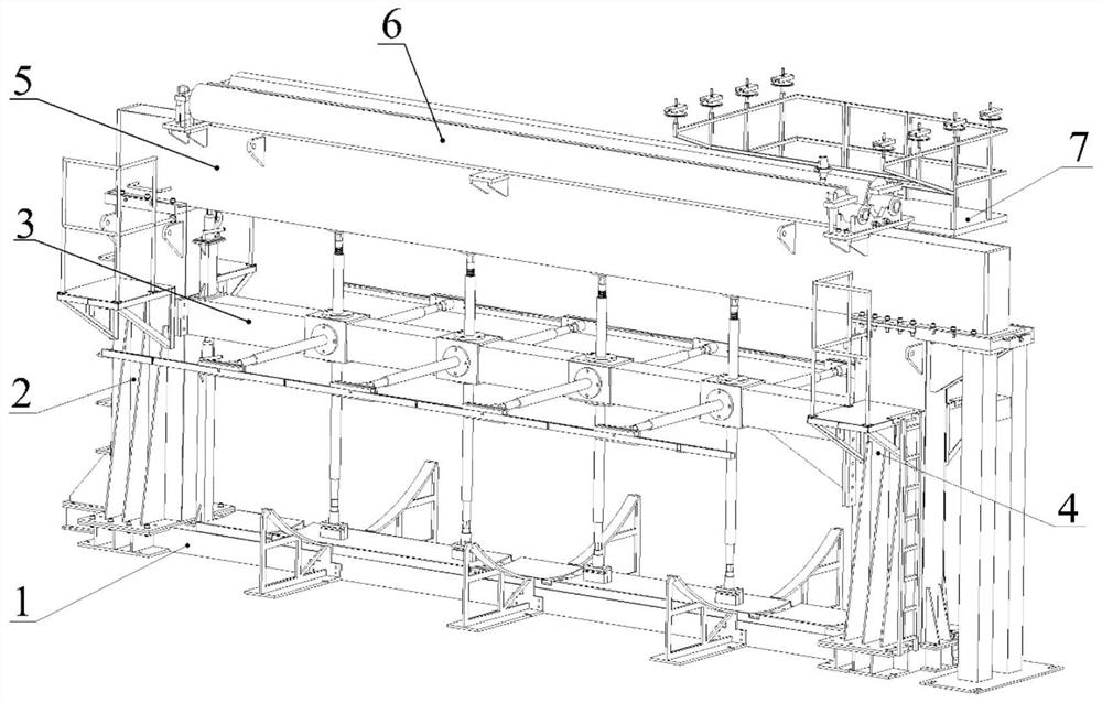 Large-size cylinder anti-deformation longitudinal joint milling and welding supporting device