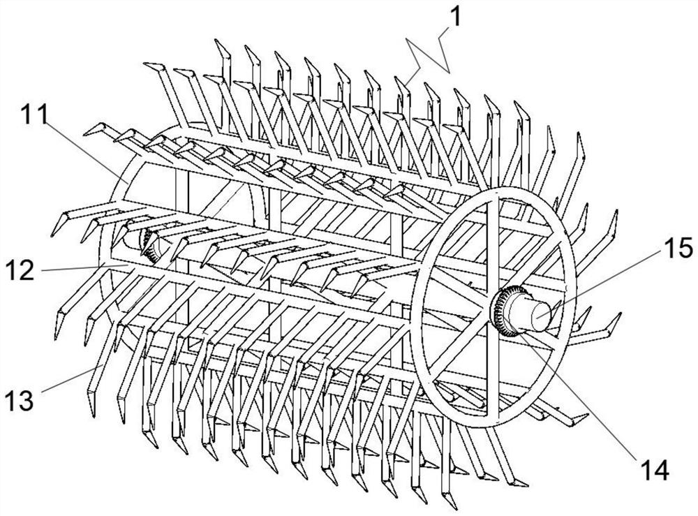 Soil loosening and turning mechanism