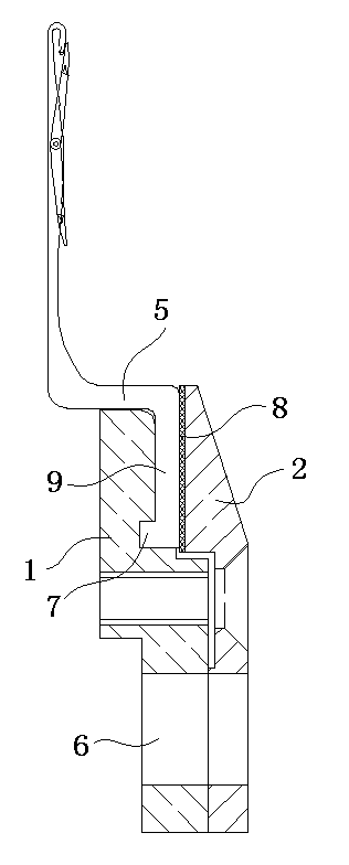 Embedded type detachable movable main needle clamp and needle block