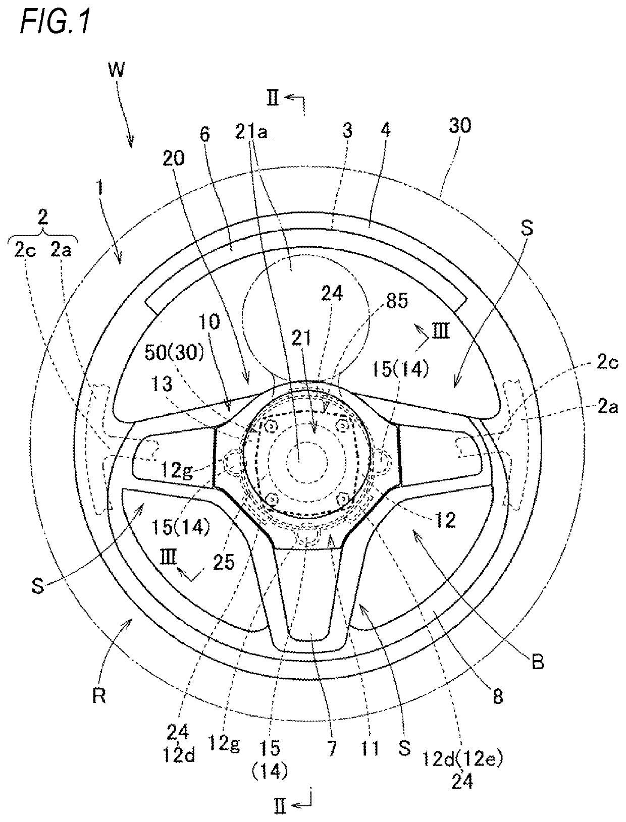 Completely folded body of airbag and folding method for same